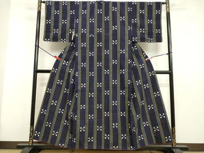 平和屋着物●上質な紬 間道 鈴乃屋扱い 正絹 逸品 DAAV8637tw