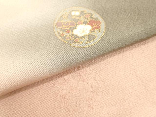 平和屋着物●友禅作家の巨匠 浅井青仁 訪問着 草花丸文 暈し染め 金彩 正絹 逸品 DAAV8639tw