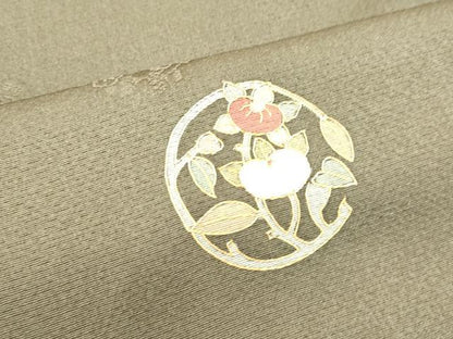 平和屋着物●友禅作家の巨匠 浅井青仁 訪問着 草花丸文 暈し染め 金彩 正絹 逸品 DAAV8639tw
