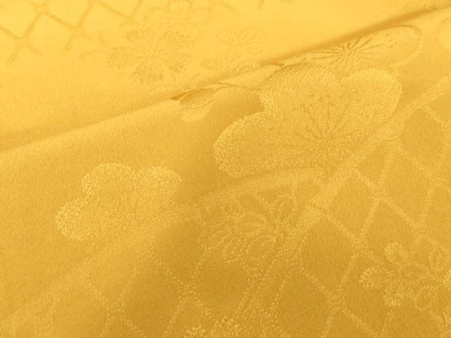 平和屋着物●長襦袢　袷　草花地紋　櫨染色　正絹　逸品　DAAV8640tw