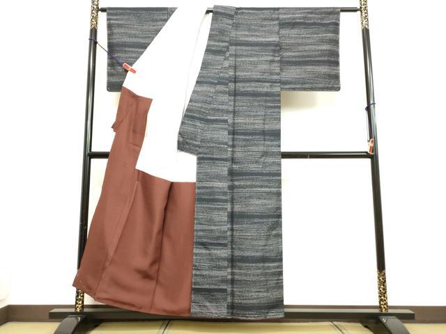 平和屋着物●本場大島紬 霞文 正絹 逸品 未使用 DAAV8641tw