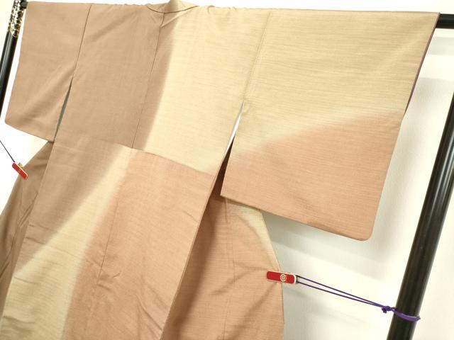 平和屋着物●本塩沢　やまだ織　訪問着　染色作家　桐村博　抽象文様　正絹　逸品　DAAV8661tw