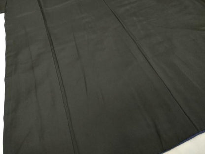 平和屋着物●男性　黒紋付・羽織セット　正絹　逸品　DAAV8681tw