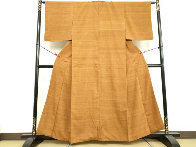 平和屋着物●上質な紬 狐色 正絹 逸品 DAAV8688tw