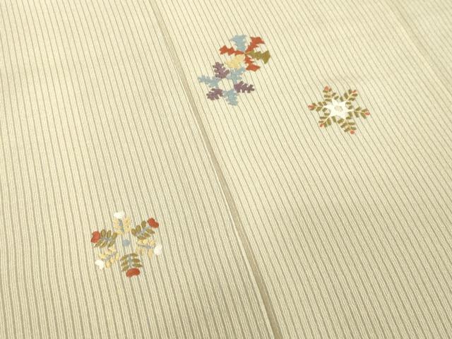 平和屋着物●訪問着　総刺繍　舞花文　金銀糸　反端付き　正絹　逸品　DAAV8716tw