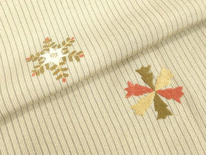 平和屋着物●訪問着　総刺繍　舞花文　金銀糸　反端付き　正絹　逸品　DAAV8716tw