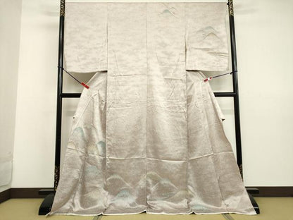 平和屋着物●訪問着 重ね山文 仮絵羽 正絹 逸品 未使用 DAAV8735tw