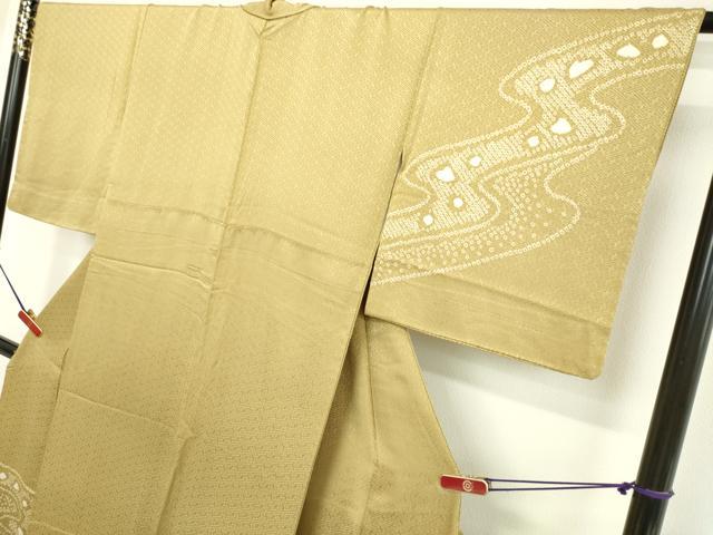 平和屋着物●訪問着 絞り 流水文 正絹 逸品 DAAV8742tw