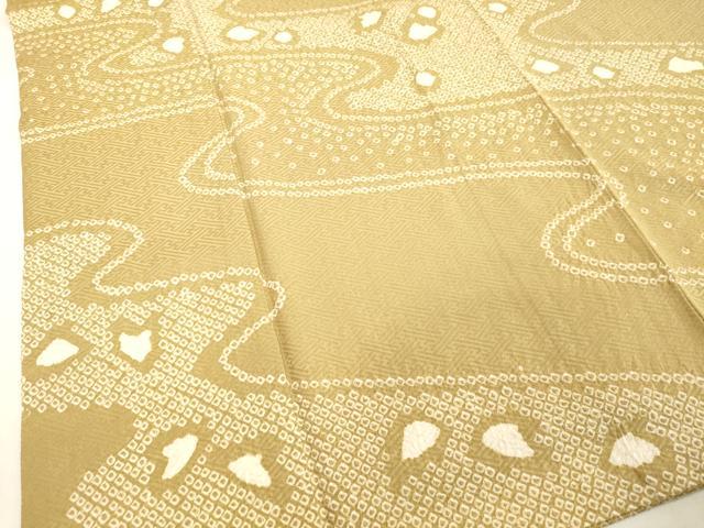 平和屋着物●訪問着 絞り 流水文 正絹 逸品 DAAV8742tw