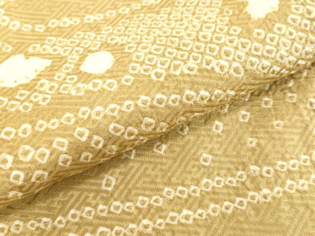 平和屋着物●訪問着 絞り 流水文 正絹 逸品 DAAV8742tw