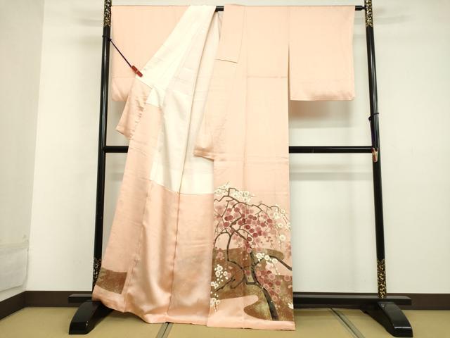 平和屋着物●友禅作家の巨匠 浅井青仁 色留袖 枝花文 金彩 正絹 逸品 DAAV8743tw