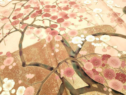 平和屋着物●友禅作家の巨匠 浅井青仁 色留袖 枝花文 金彩 正絹 逸品 DAAV8743tw