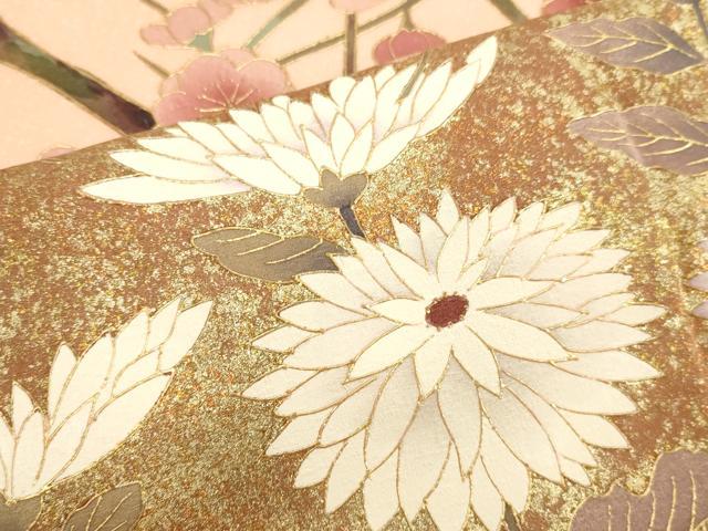 平和屋着物●友禅作家の巨匠 浅井青仁 色留袖 枝花文 金彩 正絹 逸品 DAAV8743tw