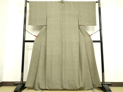 平和屋着物●江戸小紋 草花文 正絹 逸品 DAAV8746tw