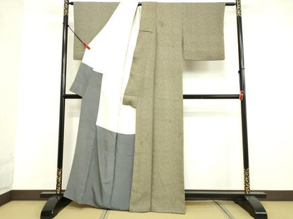 平和屋着物●江戸小紋 草花文 正絹 逸品 DAAV8746tw
