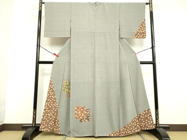 平和屋着物●訪問着　色紙花唐草文　ますいわ屋扱い　正絹　逸品　DAAV8750tw