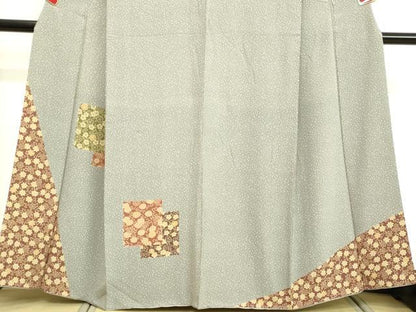 平和屋着物●訪問着　色紙花唐草文　ますいわ屋扱い　正絹　逸品　DAAV8750tw