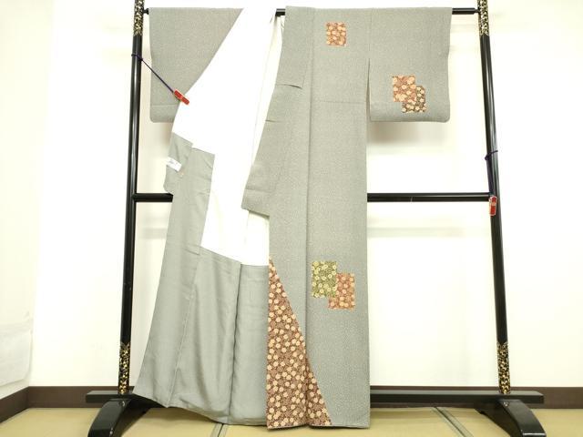 平和屋着物●訪問着　色紙花唐草文　ますいわ屋扱い　正絹　逸品　DAAV8750tw