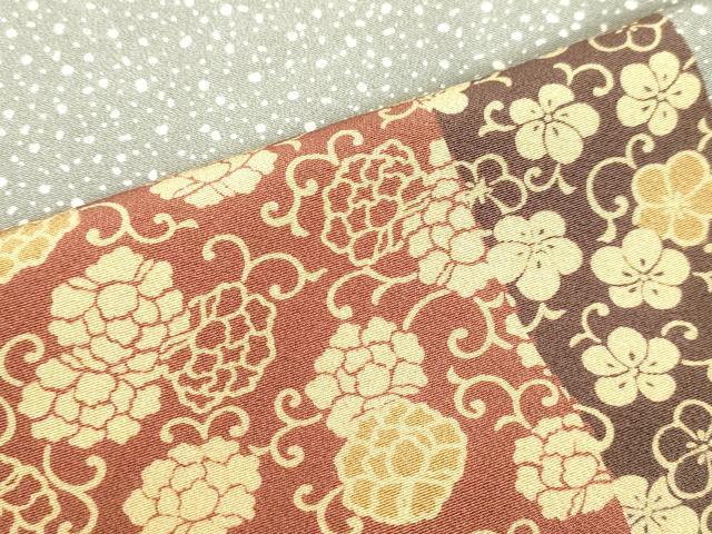 平和屋着物●訪問着　色紙花唐草文　ますいわ屋扱い　正絹　逸品　DAAV8750tw