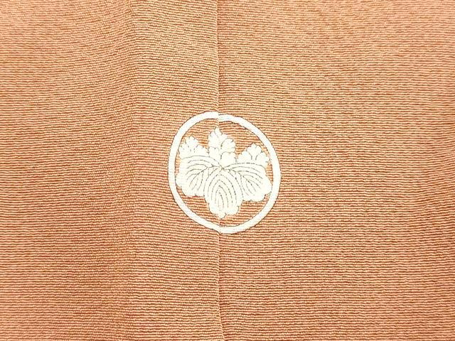 平和屋着物●上質な色無地 ときがら茶色 正絹 逸品 DAAV8754tw