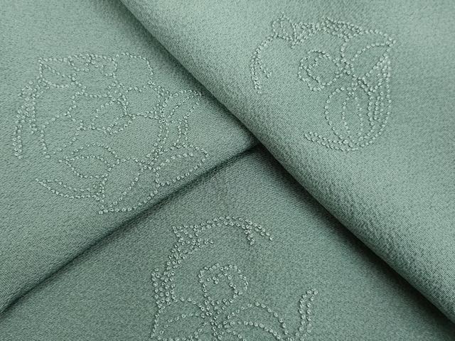 平和屋着物●中国三大刺繍 相良刺繍 総刺繍 豪華色留袖 草花丸文 藍鼠色 正絹 逸品 DAAV8760tw