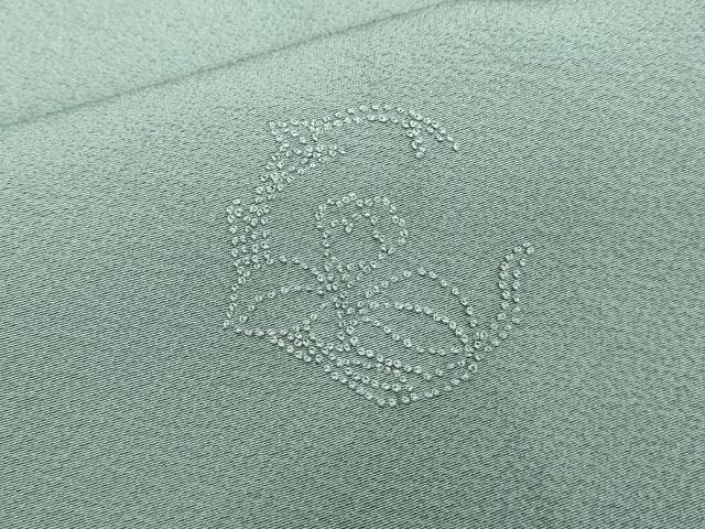 平和屋着物●中国三大刺繍 相良刺繍 総刺繍 豪華色留袖 草花丸文 藍鼠色 正絹 逸品 DAAV8760tw