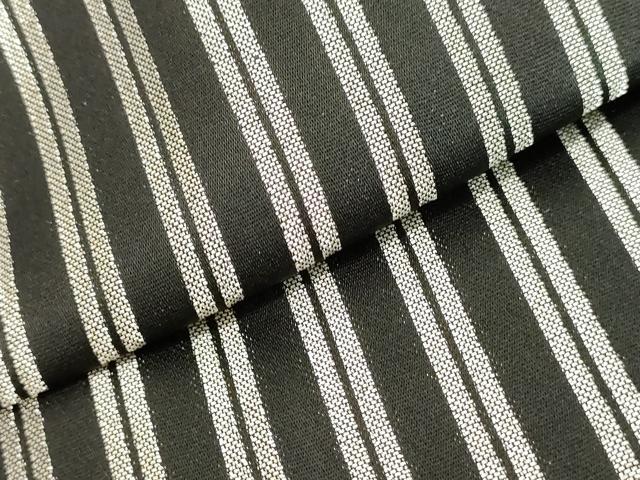 平和屋着物●男性　行灯袴　縞　暈し染め　黒地　銀糸　交織　DAAV8768tw