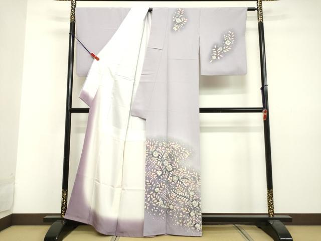 平和屋着物●越後十日町の一流染匠　桐屋・翠山工房　訪問着　絞り　辻が花　暈し染め　鬼しぼ縮緬　正絹　逸品　DAAV8769tw