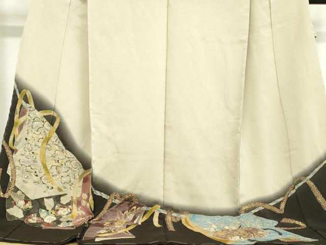 平和屋着物●訪問着　絞り　辻が花　暈し染め　金彩　鬼しぼ縮緬　上代126万　仮絵羽　正絹　逸品　未使用　DAAV8772tw