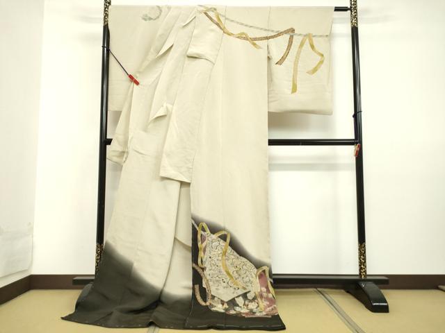 平和屋着物●訪問着　絞り　辻が花　暈し染め　金彩　鬼しぼ縮緬　上代126万　仮絵羽　正絹　逸品　未使用　DAAV8772tw
