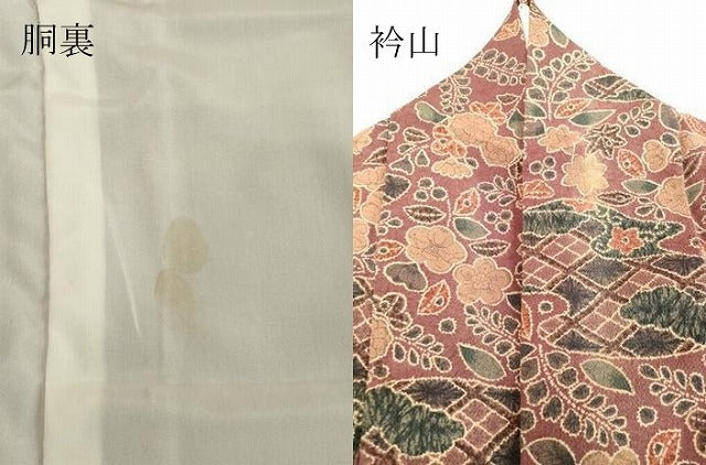 平和屋着物●上質な小紋 辻が花 鬼しぼ縮緬 正絹 逸品 DAAV8775tw
