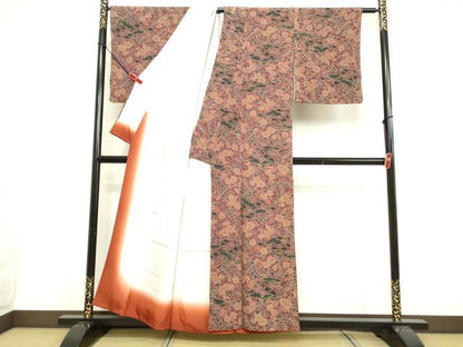 平和屋着物●上質な小紋 辻が花 鬼しぼ縮緬 正絹 逸品 DAAV8775tw