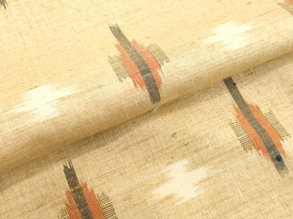 平和屋着物●上質な紬　抽象文様　正絹　逸品　DAAV8803tw