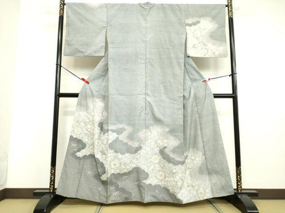 平和屋着物●本場大島紬　訪問着　絞り　辻が花　正絹　逸品　DAAV8816tw