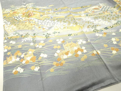 平和屋着物●色留袖　駒刺繍　地紙宝尽くし文　暈し染め　金彩　正絹　逸品　未使用　DAAV8823tw