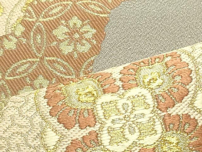 平和屋着物●西陣の名門 本家加納 六通柄袋帯 唐織 道長蜀江花唐草文 金糸 正絹 逸品 DAAV9039ob
