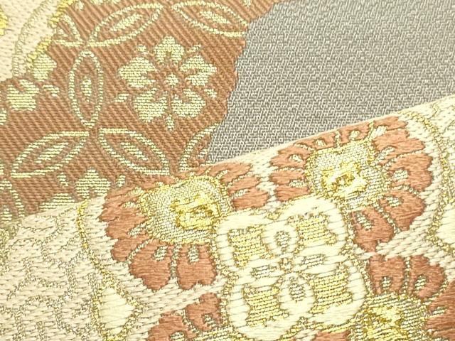 平和屋着物●西陣の名門 本家加納 六通柄袋帯 唐織 道長蜀江花唐草文 金糸 正絹 逸品 DAAV9039ob