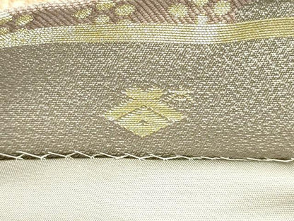 平和屋着物●西陣の名門 本家加納 六通柄袋帯 唐織 道長蜀江花唐草文 金糸 正絹 逸品 DAAV9039ob