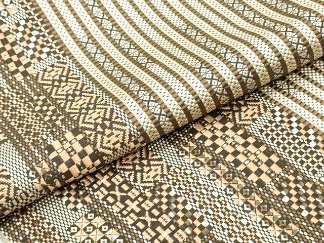 平和屋着物●本場筑前博多織　八寸名古屋帯　献上　正絹　逸品　DAAV9047ob