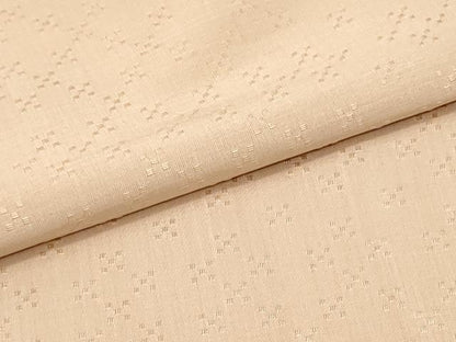平和屋着物●九寸名古屋帯　紬地　花織　菱繋ぎ文　正絹　逸品　DAAV9048ob