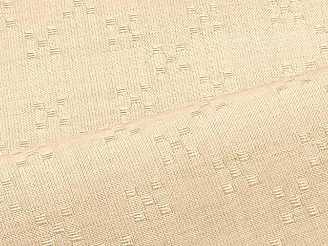 平和屋着物●九寸名古屋帯　紬地　花織　菱繋ぎ文　正絹　逸品　DAAV9048ob