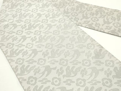 平和屋着物●九寸名古屋帯　花鳥文　正絹　逸品　DAAV9049ob