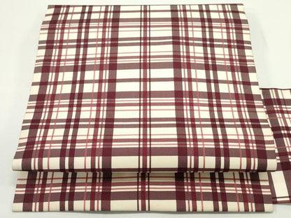 平和屋着物●全通柄九寸名古屋帯　格子柄　正絹　逸品　DAAV9055ob