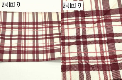 平和屋着物●全通柄九寸名古屋帯　格子柄　正絹　逸品　DAAV9055ob
