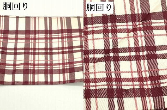 平和屋着物●全通柄九寸名古屋帯　格子柄　正絹　逸品　DAAV9055ob