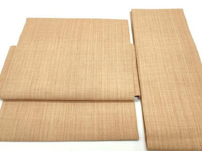 平和屋着物●つけ帯　紬地　江戸茶色　正絹　逸品　未使用　DAAV9066ob
