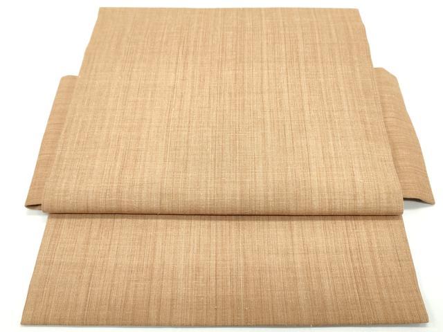 平和屋着物●つけ帯　紬地　江戸茶色　正絹　逸品　未使用　DAAV9066ob