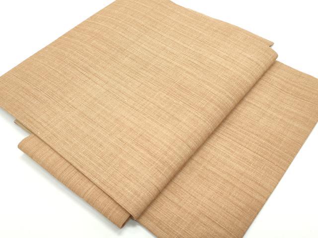平和屋着物●つけ帯　紬地　江戸茶色　正絹　逸品　未使用　DAAV9066ob