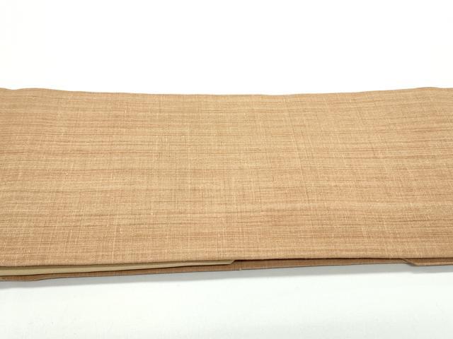 平和屋着物●つけ帯　紬地　江戸茶色　正絹　逸品　未使用　DAAV9066ob