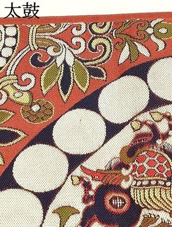 平和屋着物●龍村平蔵柄　六通柄　本袋帯　四天王文旗　正絹　逸品　DAAV9095ob